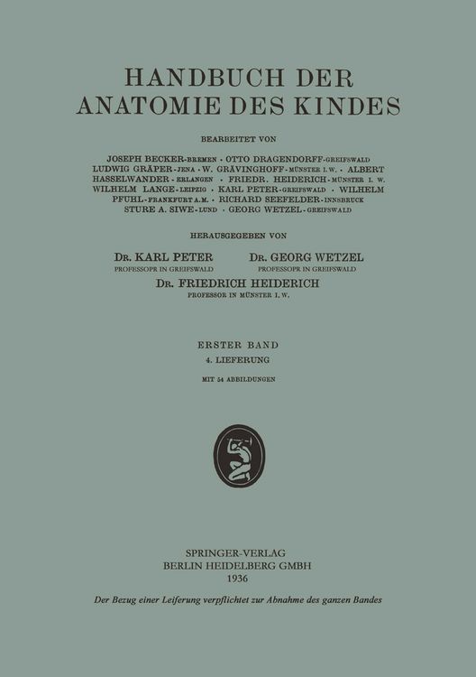 Produktbild: Handbuch der Anatomie des Kindes