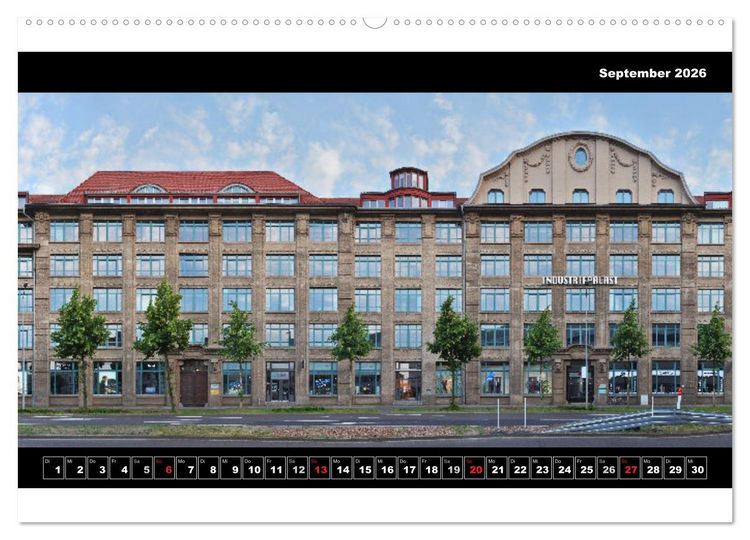 Produktbild: Leipzig Fassade 2026 (hochwertiger Premium Wandkalender 2026 DIN A2 quer), Kunstdruck in Hochglanz