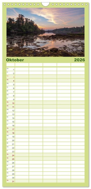 Produktbild: Familienplaner 2026 - Wir sehen uns in Irland - Ring of Beara und Ring of Kerry mit 5 Spalten (Wandkalender, 21 x 45 cm) CALVENDO