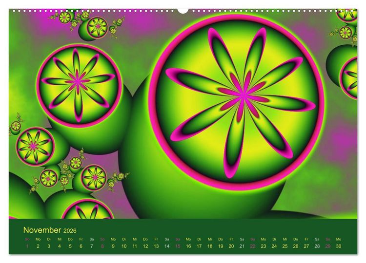 Produktbild: Neonfarben (Wandkalender 2026 DIN A2 quer), CALVENDO Monatskalender