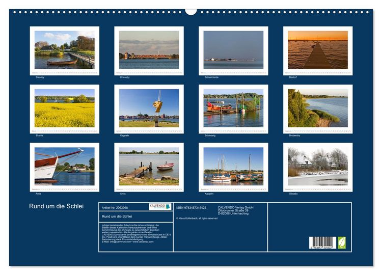 Produktbild: Rund um die Schlei (Wandkalender 2026 DIN A2 quer), CALVENDO Monatskalender