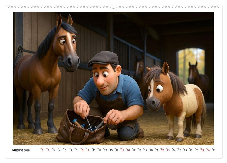 Produktbild: M&auml;dchen brauchen ein Hoppi (hochwertiger Premium Wandkalender 2026 DIN A2 quer), Kunstdruck in Hochglanz