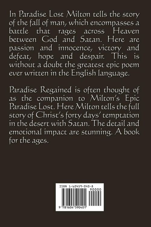 Produktbild: Paradise Lost and Paradise Regained