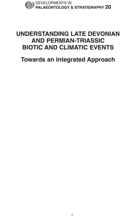 Produktbild: Understanding Late Devonian and Permian-Triassic Biotic and Climatic Events
