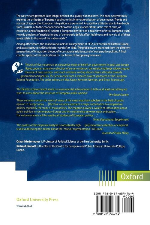 Produktbild: Public Opinion and Internationalized Governance
