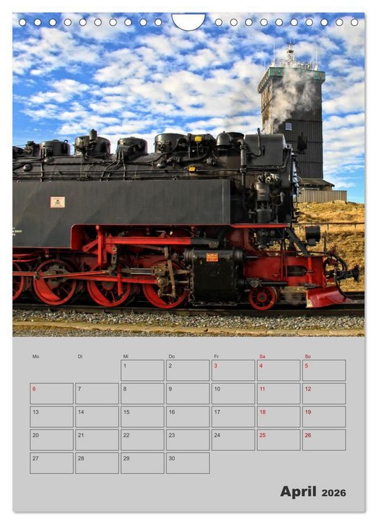 Produktbild: Brockenbahn - Terminplaner (Wandkalender 2026 DIN A4 hoch), CALVENDO Monatskalender