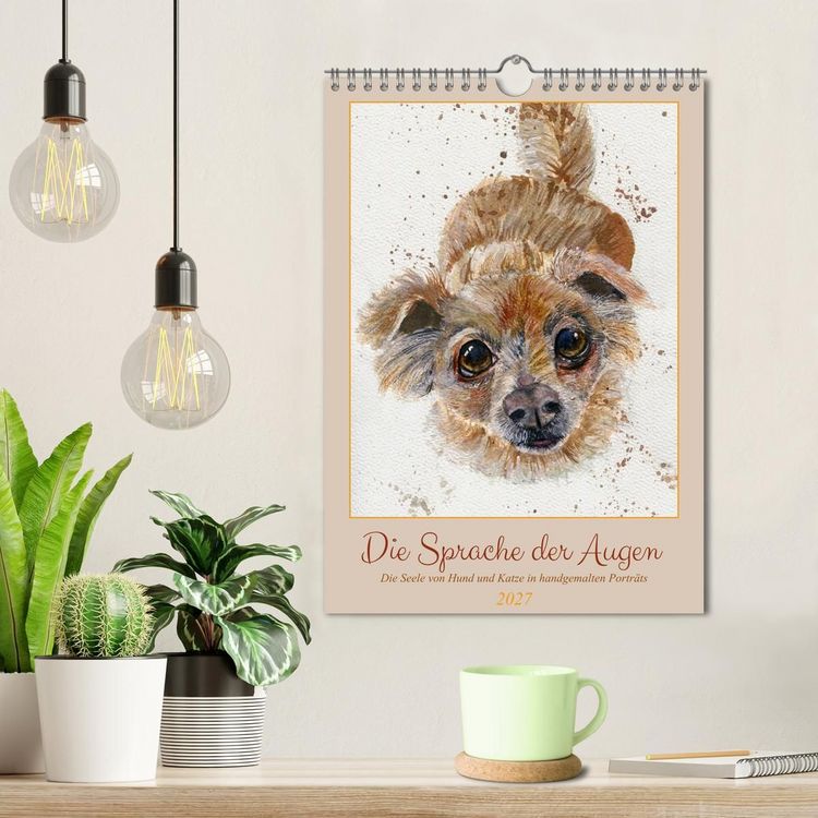 Produktbild: Die Sprache der Augen: Die Seele von Hund und Katze in handgemalten Portr&auml;ts (Wandkalender 2027 DIN A4 hoch), CALVENDO Monatskalender