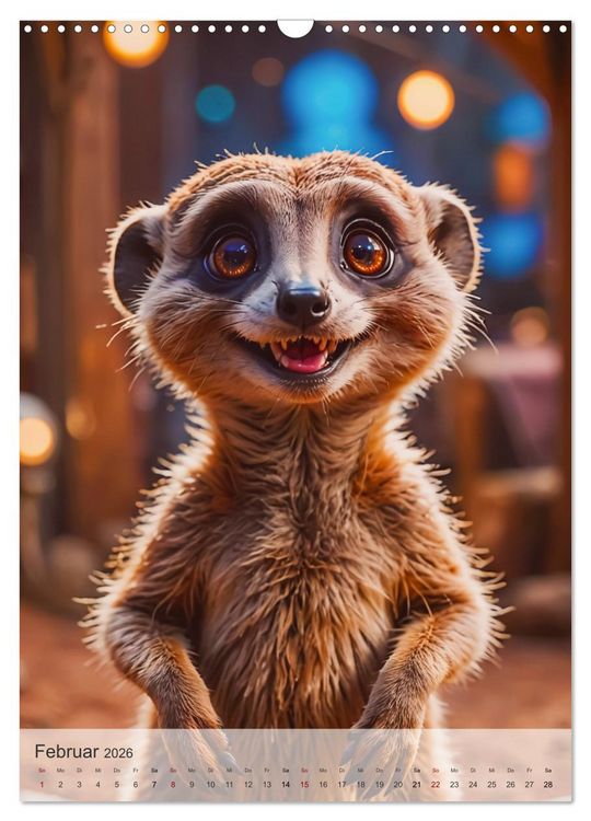 Produktbild: Wild und Knuffig &ndash; Knuddelsafari durch Afrika (Wandkalender 2026 DIN A3 hoch), CALVENDO Monatskalender