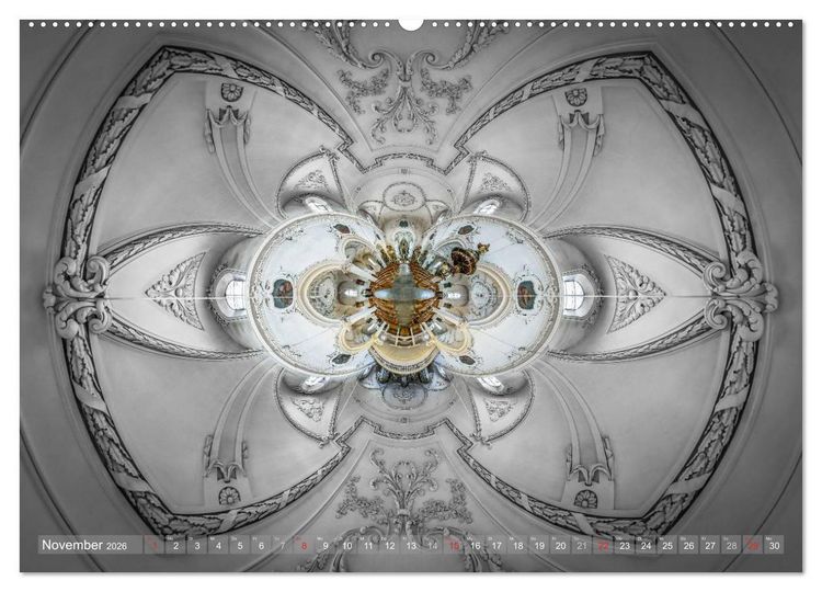 Produktbild: G&ouml;ttliche Projektionen - Kirchenpanoramen (hochwertiger Premium Wandkalender 2026 DIN A2 quer), Kunstdruck in Hochglanz