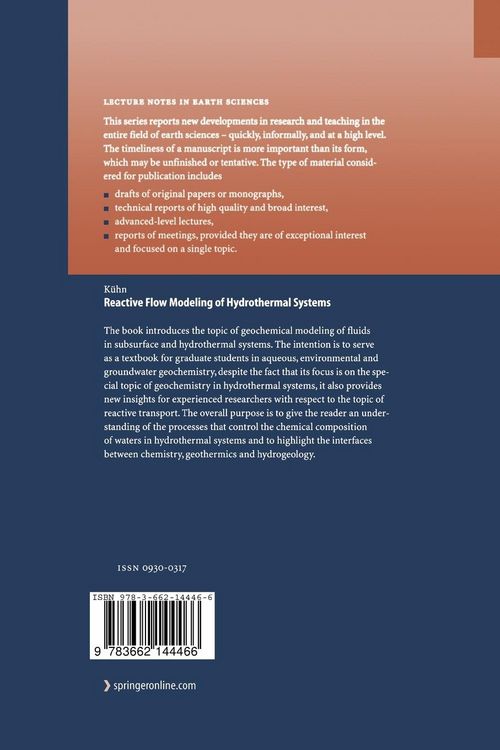 Produktbild: Reactive Flow Modeling of Hydrothermal Systems