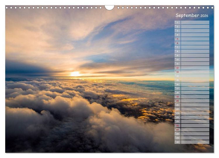 Produktbild: Colours of Flight - Stimmungen &uuml;ber den Wolken (Wandkalender 2026 DIN A3 quer), CALVENDO Monatskalender
