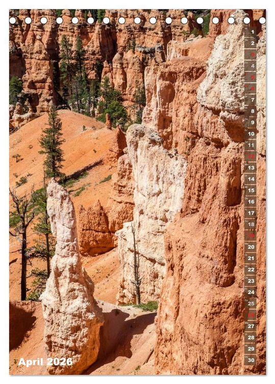 Produktbild: BRYCE CANYON Natur Pur (Tischkalender 2026 DIN A5 hoch), CALVENDO Monatskalender
