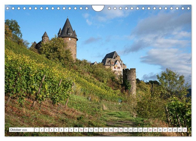 Produktbild: Unterwegs - Rhein-Burgen-Weg (Wandkalender 2026 DIN A4 quer), CALVENDO Monatskalender
