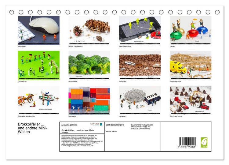 Produktbild: Brokkolif&auml;ller ... und andere Mini-Welten (Tischkalender 2026 DIN A5 quer), CALVENDO Monatskalender