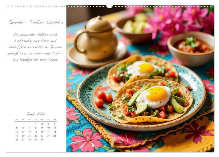 Produktbild: Eierspeisen rund um die Welt - Traditionelle Eierspeisen und ihre Geschichten (Wandkalender 2027 DIN A2 quer), CALVENDO Monatskalender