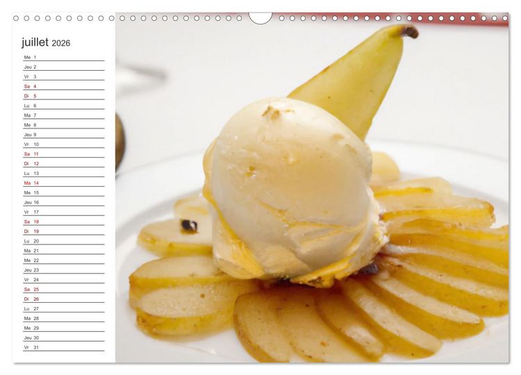 Produktbild: Gourmandises glac&eacute;es (Calendrier mural 2026 DIN A3 vertical), CALVENDO calendrier mensuel