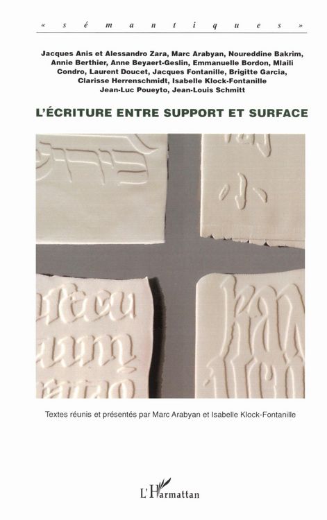 Produktbild: L'&eacute;criture entre support et surface