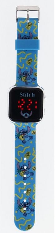Produktbild: Accutime LED-Kinderuhr Lilo & Stitch (blau), Stitch Digitaluhr mit LED-Anzeige