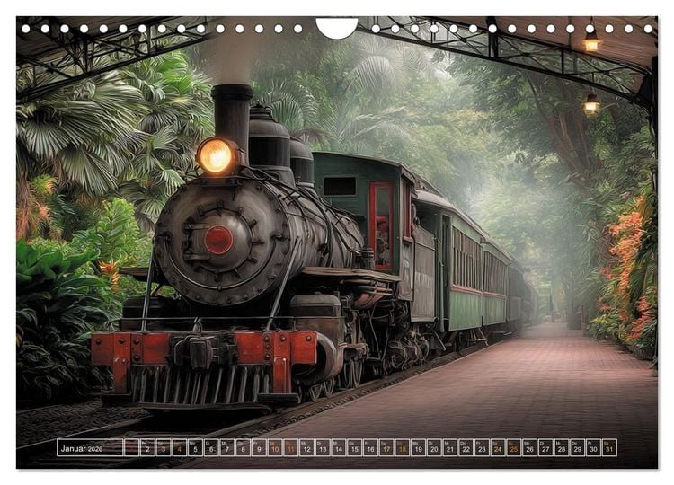 Produktbild: Stahlgiganten unter Dampf (Wandkalender 2026 DIN A4 quer), CALVENDO Monatskalender