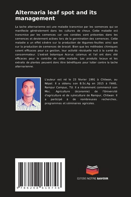 Produktbild: Alternaria leaf spot and its management
