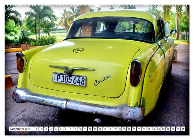 Produktbild: El Capit&aacute;n - Der Opel Kapit&auml;n in Kuba (Wandkalender 2026 DIN A2 quer), CALVENDO Monatskalender