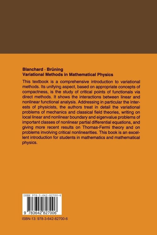 Produktbild: Variational Methods in Mathematical Physics
