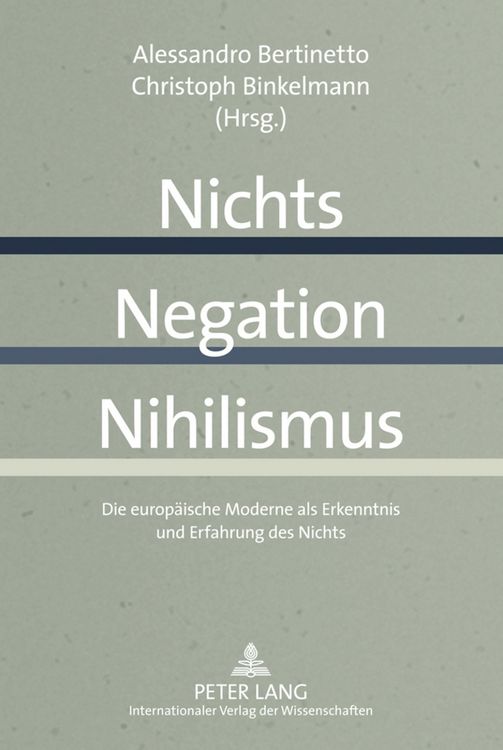 Produktbild: Nichts &ndash; Negation &ndash; Nihilismus