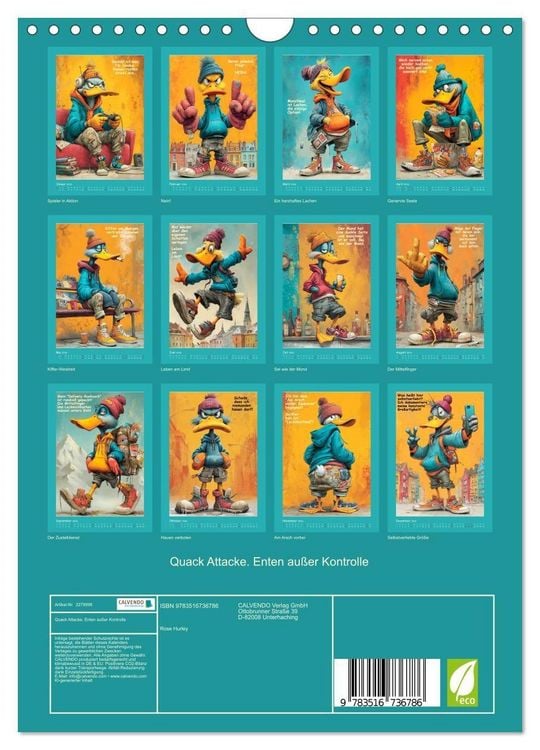 Produktbild: Quack Attacke. Enten au&szlig;er Kontrolle (Wandkalender 2026 DIN A4 hoch), CALVENDO Monatskalender