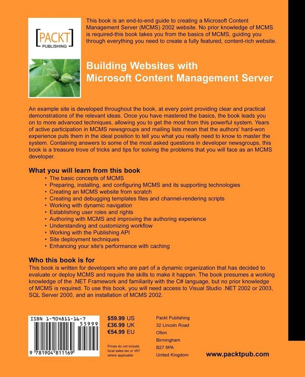 Produktbild: Building Websites with Microsoft Content Management Server