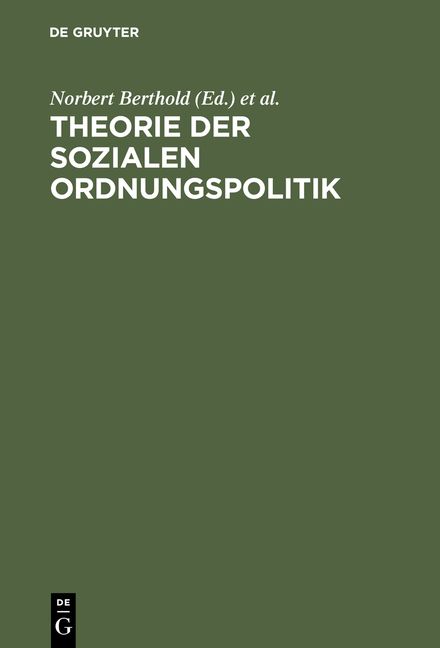 Produktbild: Theorie der sozialen Ordnungspolitik