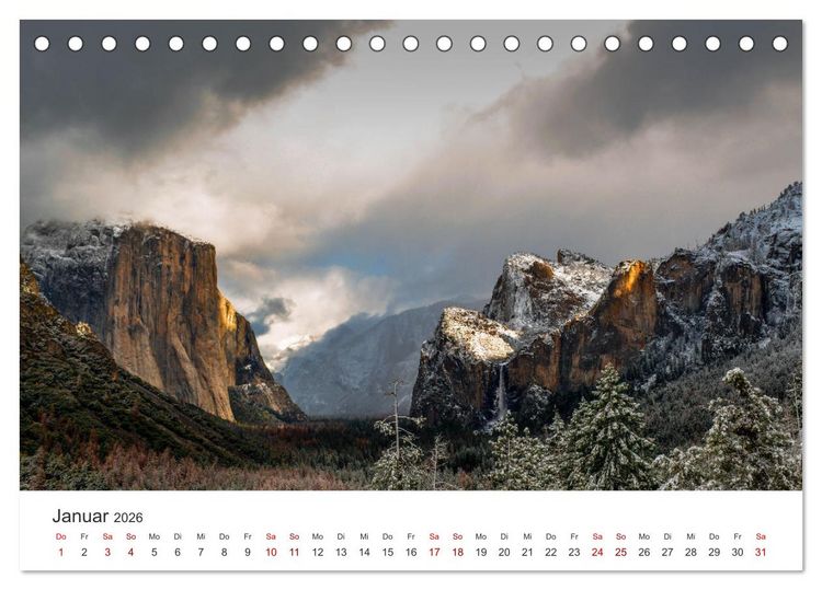 Produktbild: Yosemite - Nationalpark (Tischkalender 2026 DIN A5 quer), CALVENDO Monatskalender