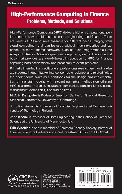 Produktbild: High-Performance Computing in Finance