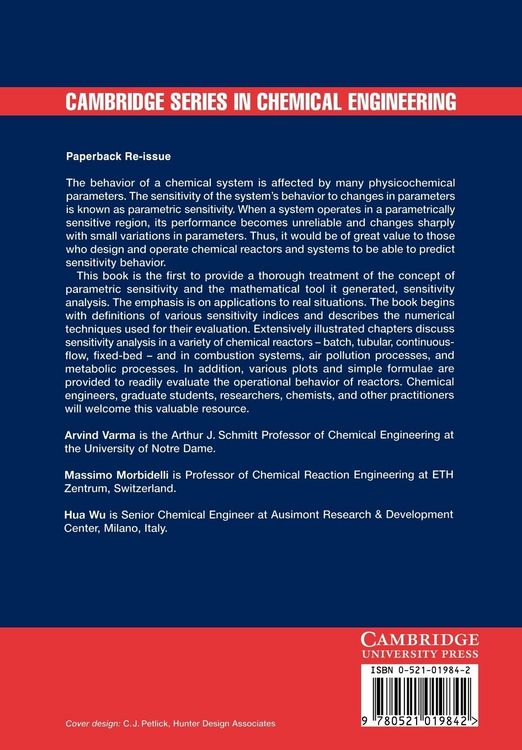 Produktbild: Parametric Sensitivity in Chemical Systems