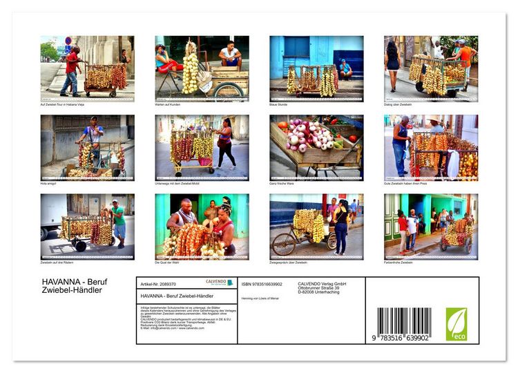 Produktbild: HAVANNA - Beruf Zwiebel-H&auml;ndler (Wandkalender 2026 DIN A4 quer), CALVENDO Monatskalender