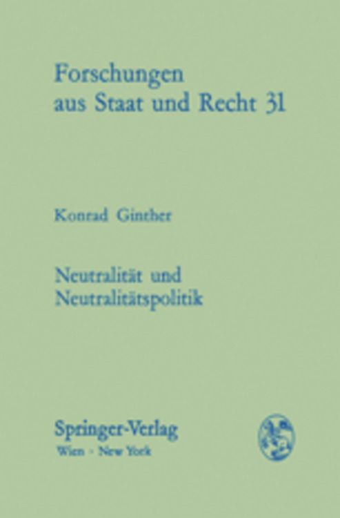 Produktbild: Neutralit&auml;t und Neutralit&auml;tspolitik