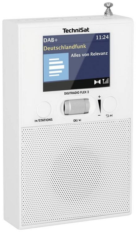 Produktbild: TechniSat DIGITRADIO FLEX 2 Steckdosenradio DAB+, UKW Bluetooth&reg; Inkl. Lautsprecherbox, Weckfunktion Wei&szlig;