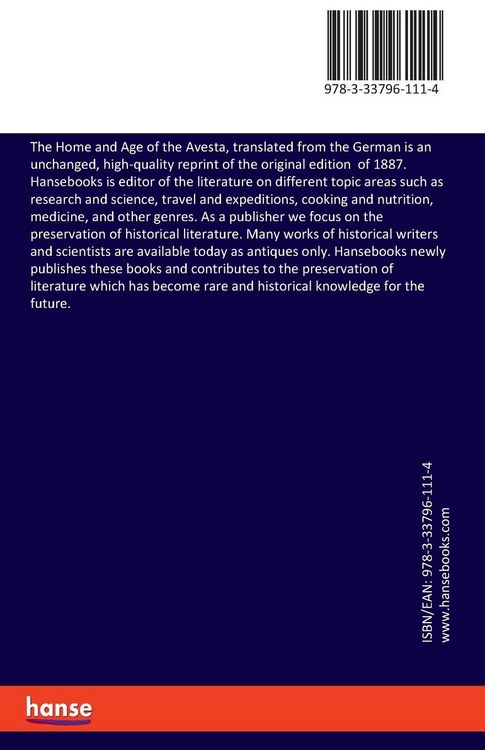 Produktbild: The Home and Age of the Avesta, translated from the German