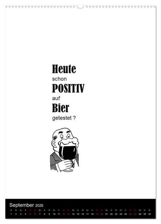 Produktbild: SPRUCH-Beutel voller Spr&uuml;che rund ums TRINKEN (hochwertiger Premium Wandkalender 2026 DIN A2 hoch), Kunstdruck in Hochglanz