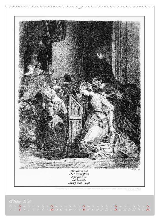 Produktbild: Faust - Weltliteraturkalender (hochwertiger Premium Wandkalender 2027 DIN A2 hoch), Kunstdruck in Hochglanz