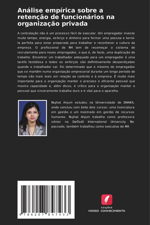Produktbild: An&aacute;lise emp&iacute;rica sobre a reten&ccedil;&atilde;o de funcion&aacute;rios na organiza&ccedil;&atilde;o privada