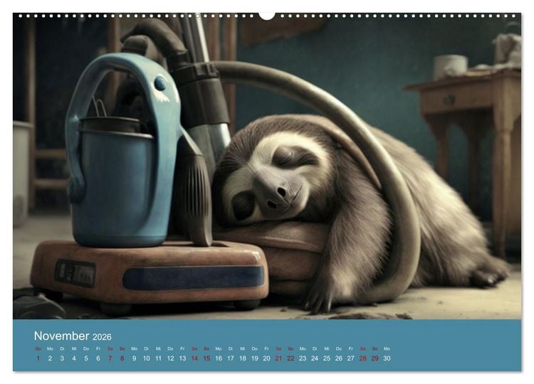 Produktbild: Der Kalender f&uuml;r echte Faultiere (Wandkalender 2026 DIN A2 quer), CALVENDO Monatskalender
