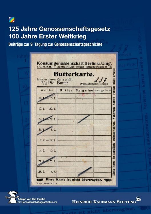 Produktbild: 125 Jahre Genossenschaftsgesetz 100 Jahre Erster Weltkrieg