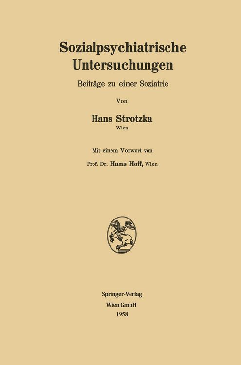 Produktbild: Sozialpsychiatrische Untersuchungen