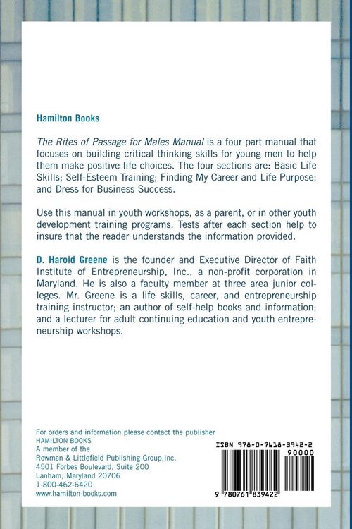 Produktbild: Rites of Passage for Males Manual