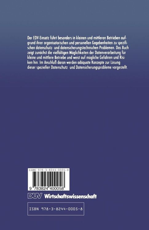 Produktbild: Datenschutz und Datensicherung in Klein- und Mittelbetrieben