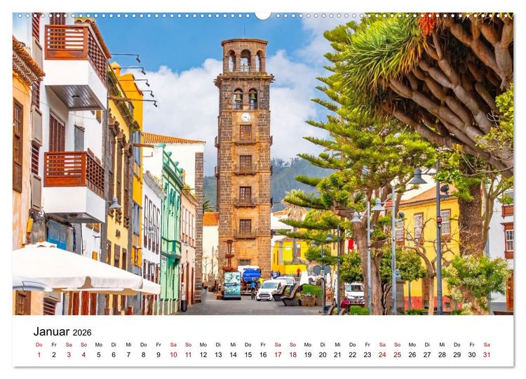 Produktbild: Teneriffas sch&ouml;nste St&auml;dte - La Laguna und La Orotava (Wandkalender 2026 DIN A2 quer), CALVENDO Monatskalender