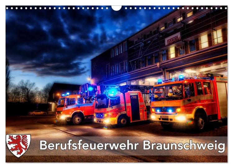 Produktbild: Berufsfeuerwehr Braunschweig (Wandkalender 2026 DIN A3 quer), CALVENDO Monatskalender