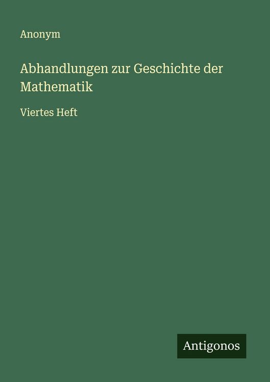 Produktbild: Abhandlungen zur Geschichte der Mathematik