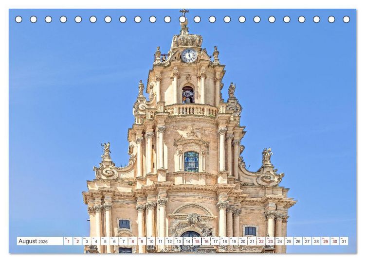 Produktbild: Sizilien - Sp&auml;tbarocke Pracht im Val di Noto (Tischkalender 2026 DIN A5 quer), CALVENDO Monatskalender