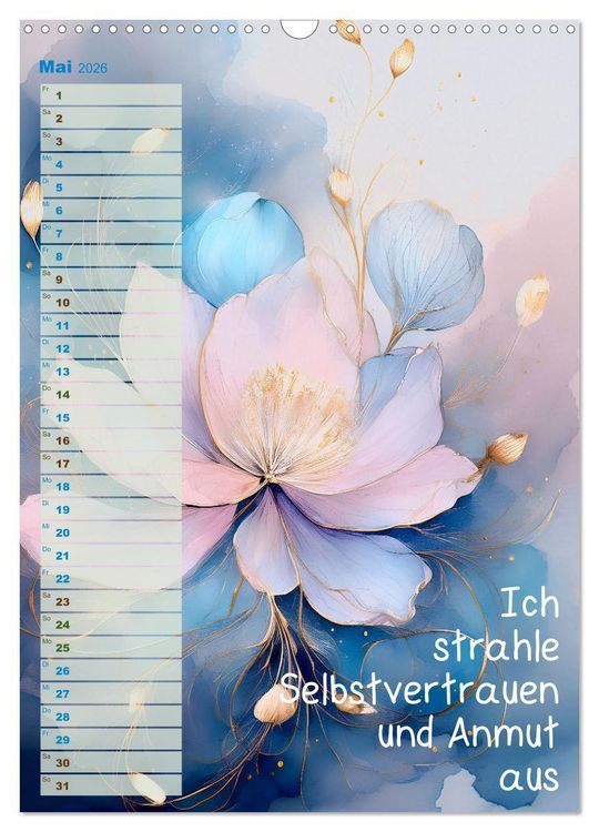 Produktbild: Der feminine Affirmationskalender (Wandkalender 2026 DIN A3 hoch), CALVENDO Monatskalender